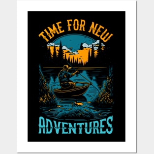 Time for new Adventures | Funny Fishing lover Posters and Art